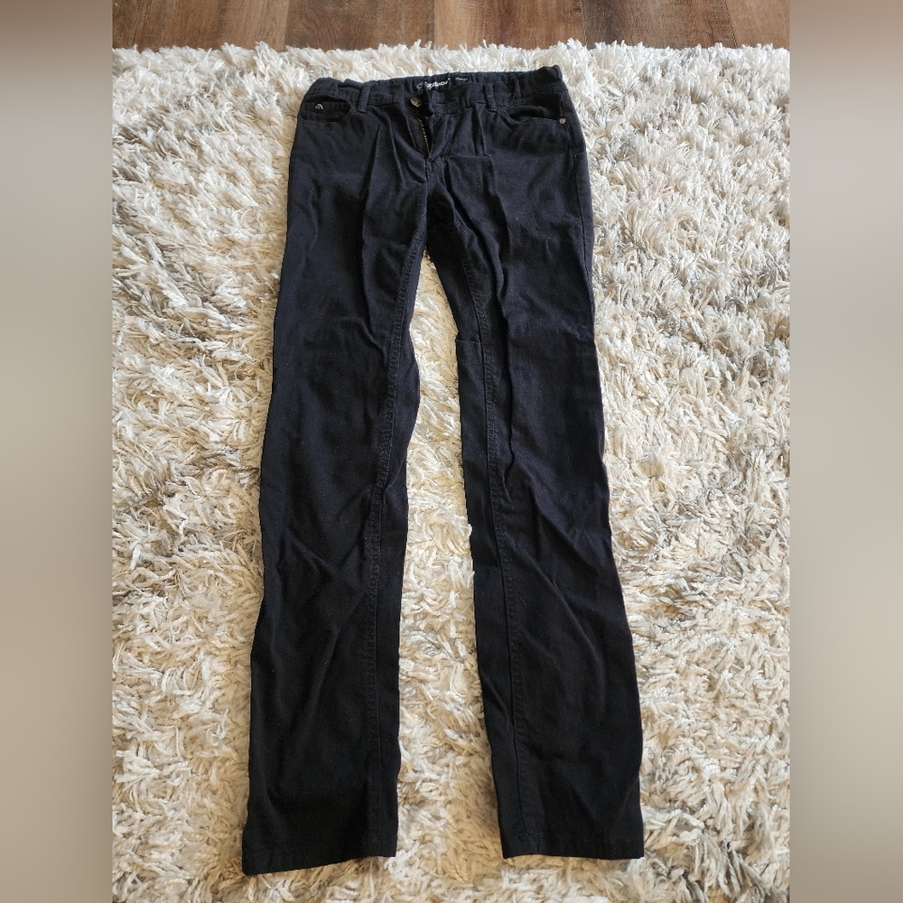 Jordache Women's Straight Leg Black Jeans
